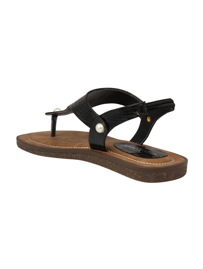 black back strap sandals - 15477231 - Standard Image - 2