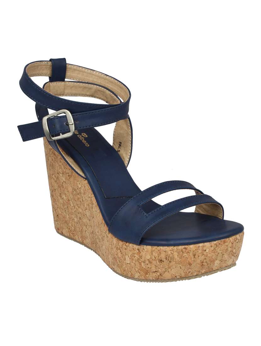 blue platforms wedges