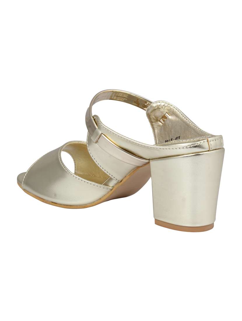 silver slip on sandals - 15477267 -  Standard Image - 2