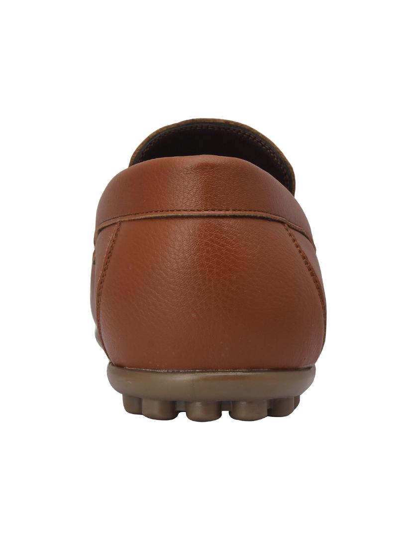 tan leatherette slip on loafers - 15477294 - Standard Image - 2