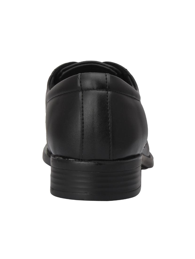 black leatherette lace-up derbys - 15477317 - Standard Image - 2