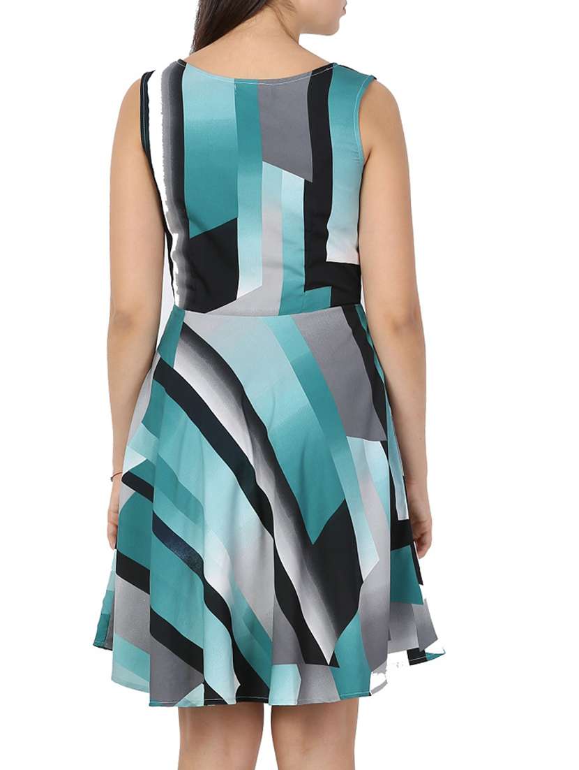 printed fit & flare dress - 15478558 -  Standard Image - 2