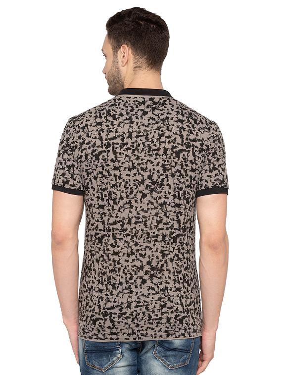 grey cotton all over print t-shirt - 15480471 - Standard Image - 2