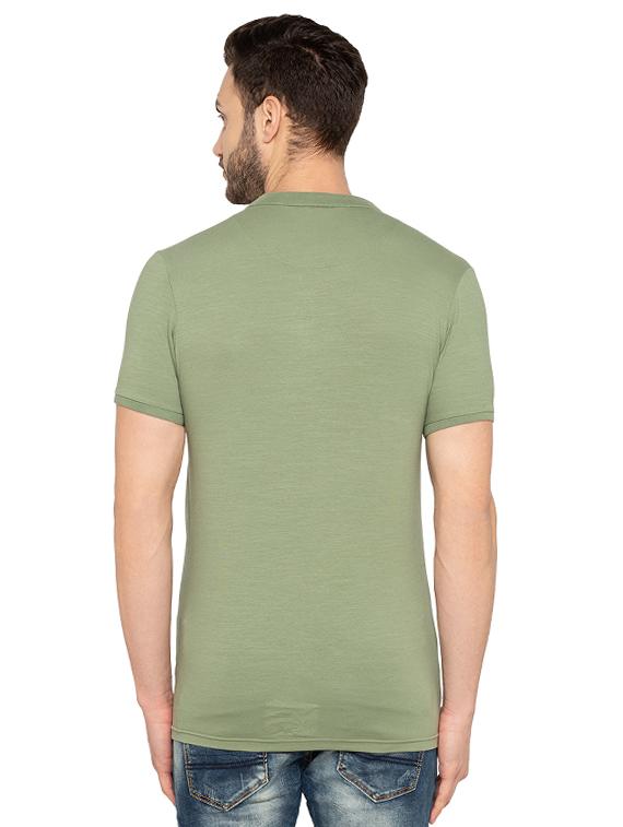 green cotton collared t-shirt - 15480473 - Standard Image - 2
