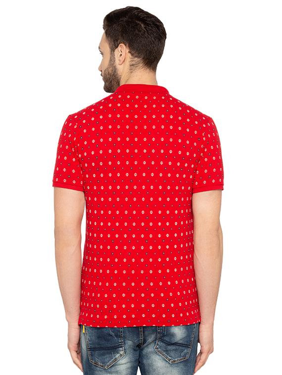 red cotton all over print t-shirt - 15480482 - Standard Image - 2