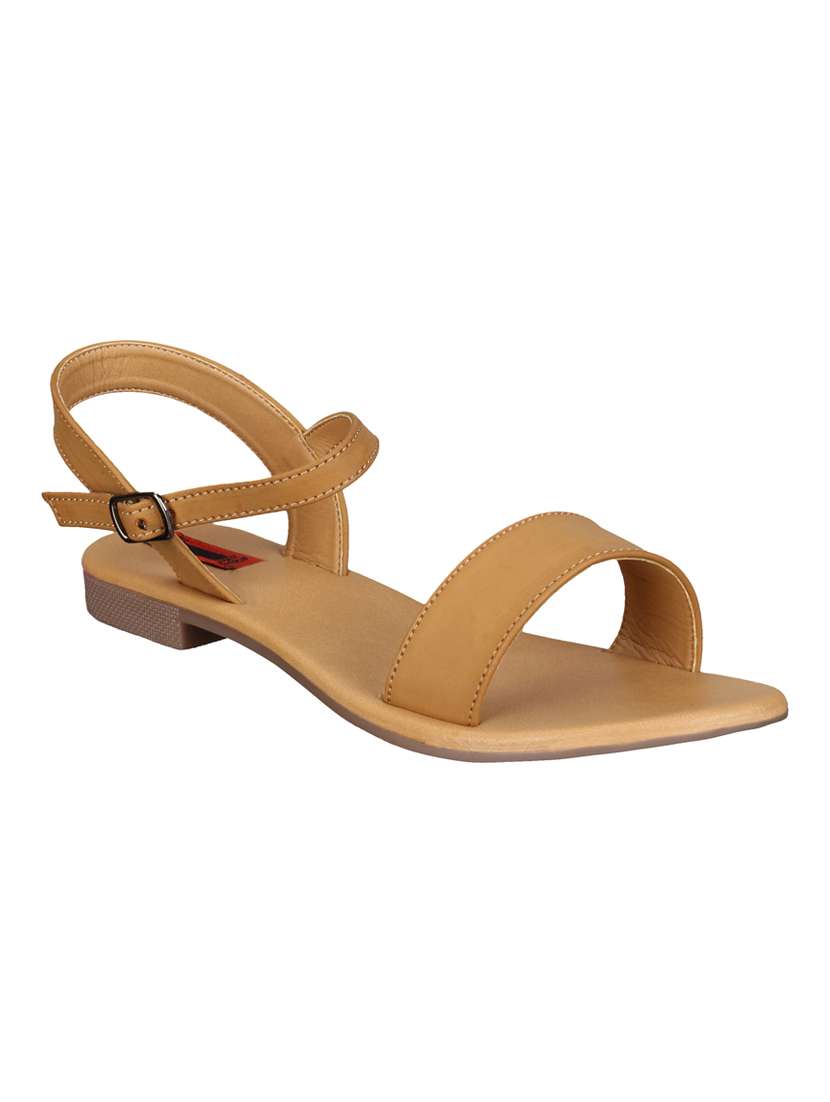 tan back strap sandals