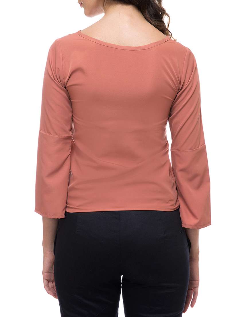 women's straight boat neck top - 15484161 - Standard Image - 2