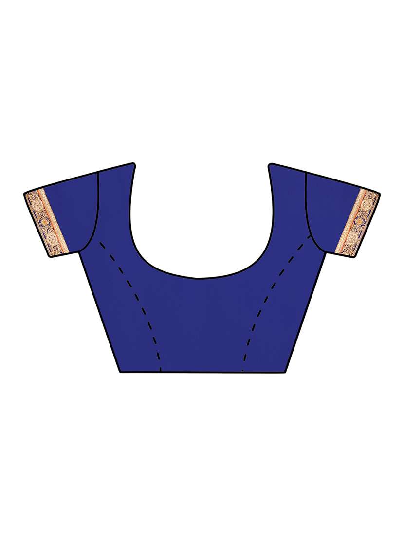 zari embroidered half and half saree with blouse - 15485310 -  Standard Image - 2