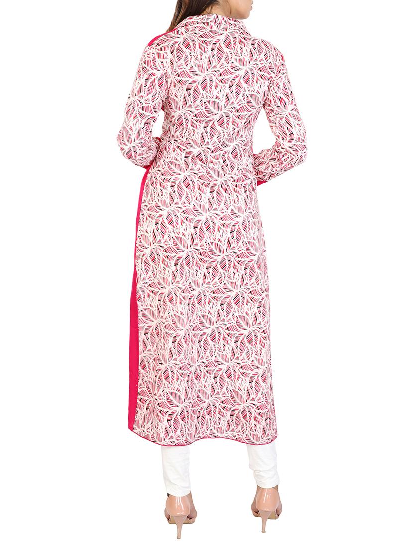 high slit kurta with drawstring - 15485429 - Standard Image - 2