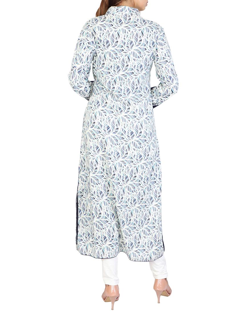 high slit kurta with drawstring - 15485449 - Standard Image - 2