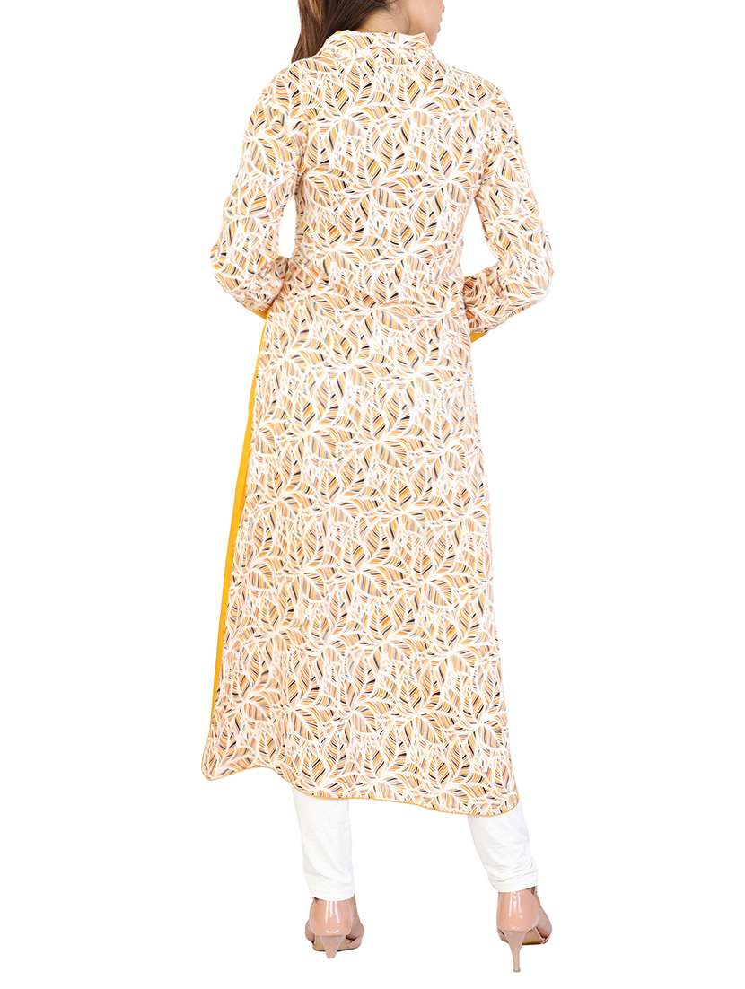 high slit kurta with drawstring - 15485451 -  Standard Image - 2