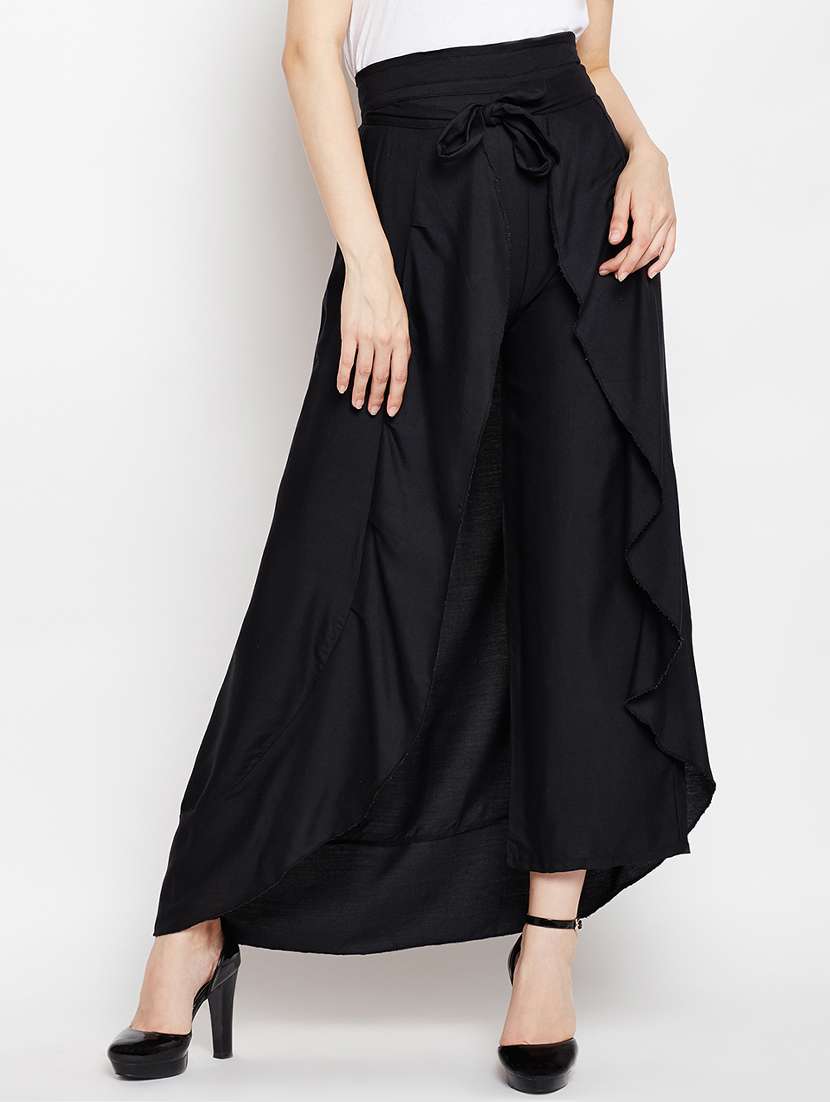 ruffled layered palazzo