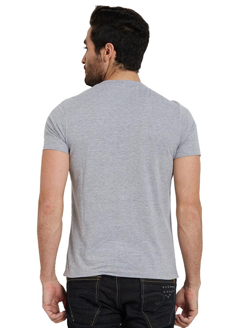 grey cotton chest print t-shirt - 15489506 - Standard Image - 2