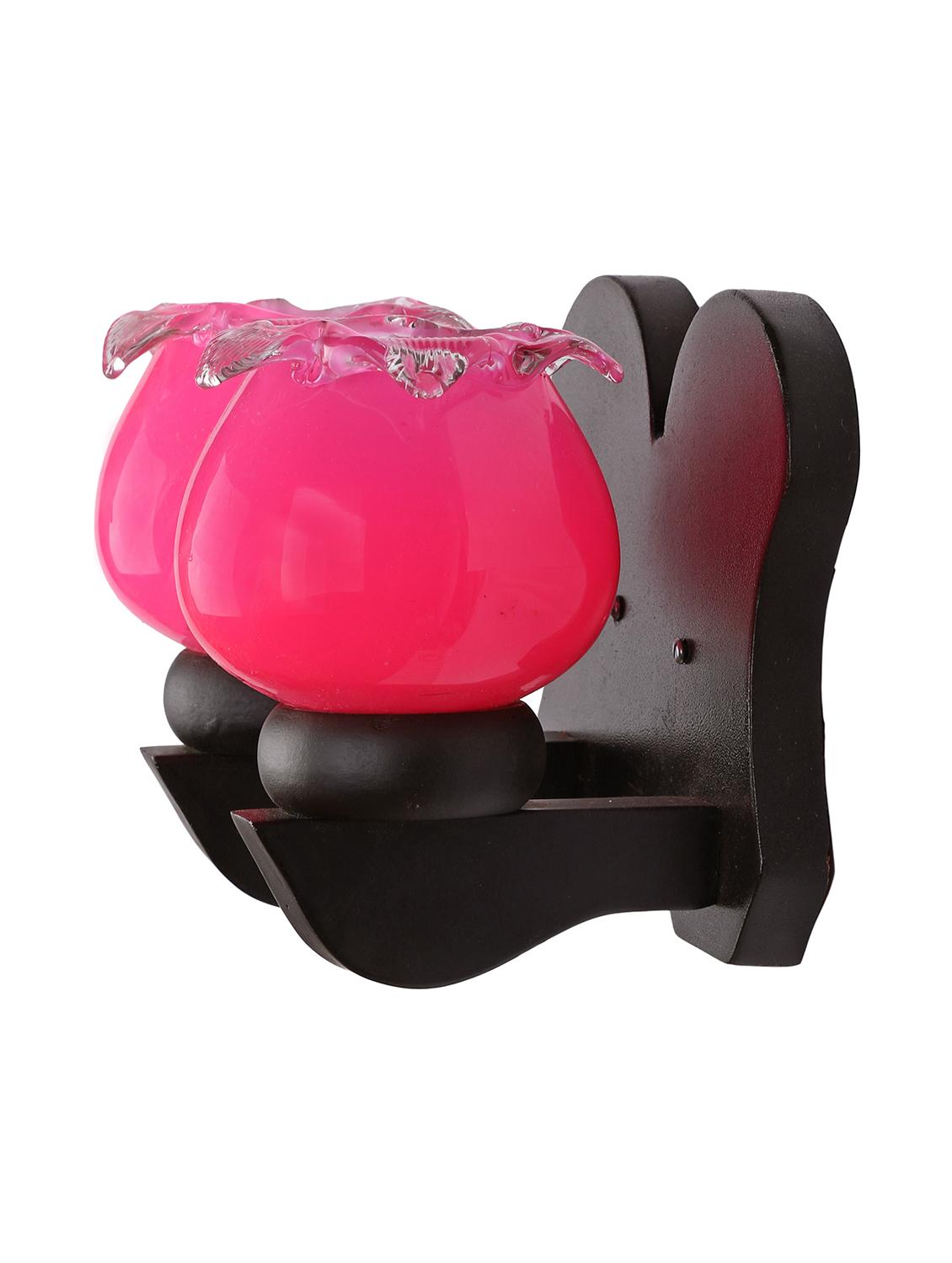 new stylish twins hand decorative colorful glass wall lamp light with royal wooden fitting dn-2wa7 - 15489685 - Standard Image - 2