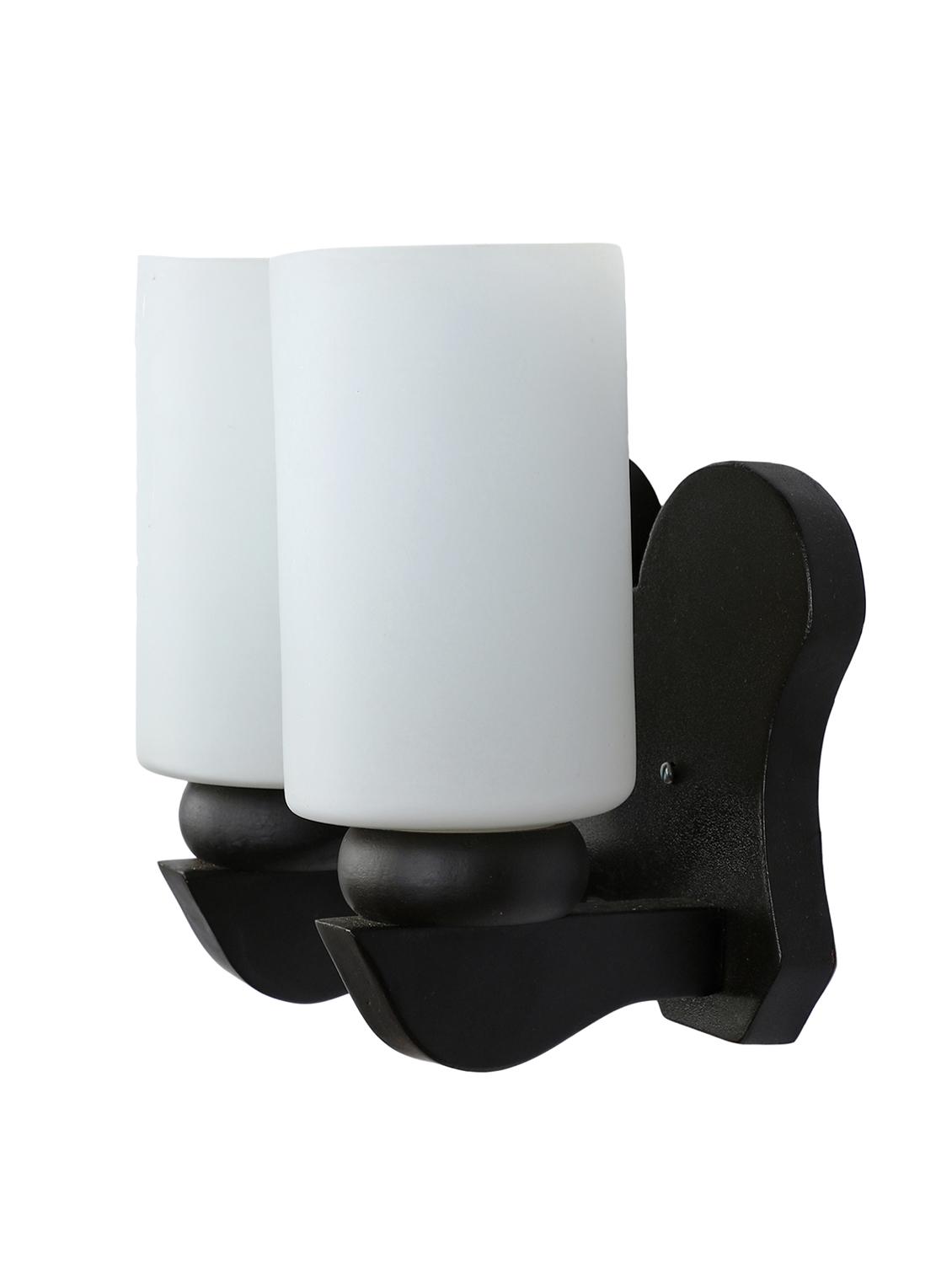 new stylish twins hand decorative colorful glass wall lamp light with royal wooden fitting dn-2wa11 - 15489689 - Standard Image - 2