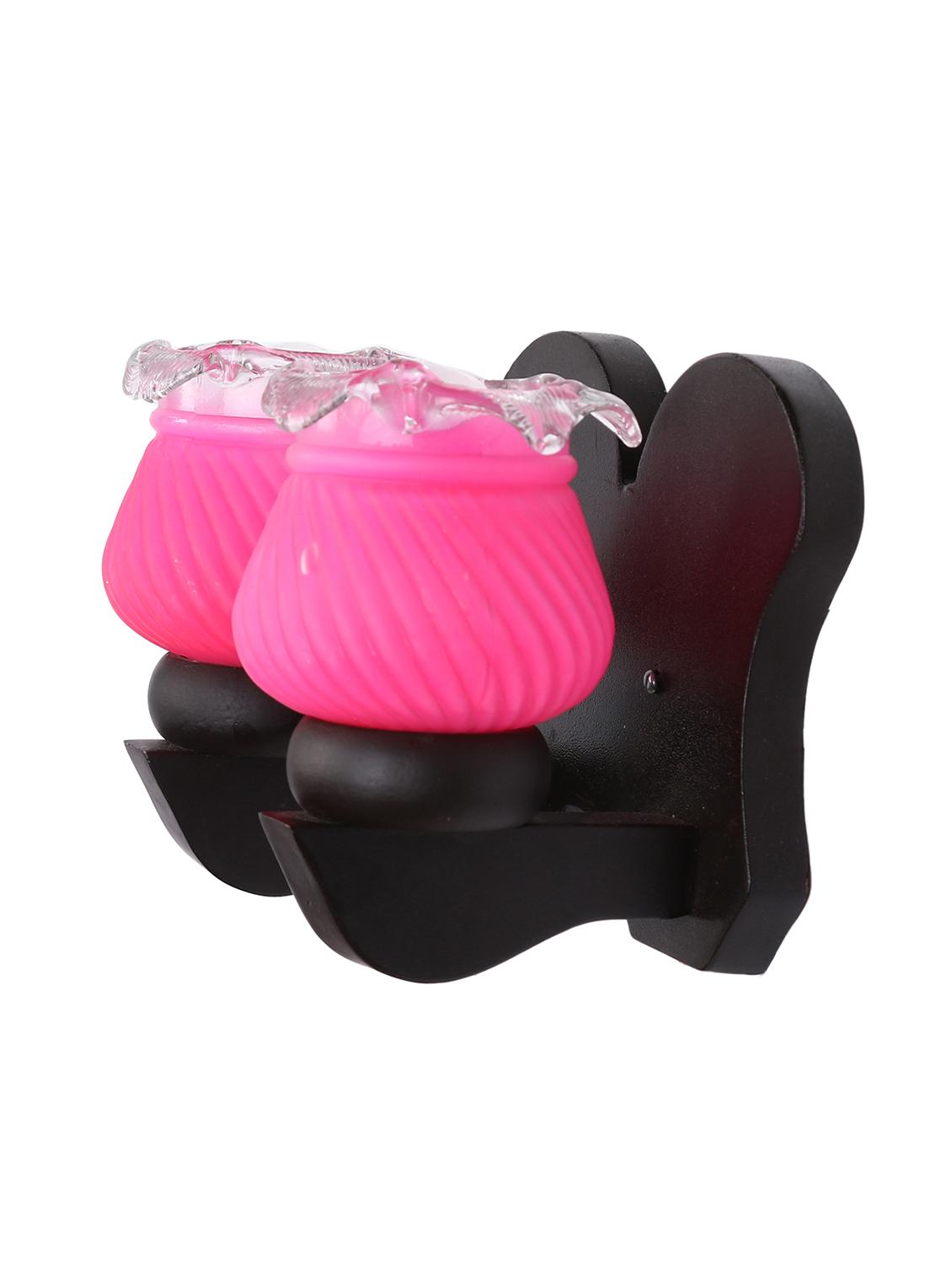 new stylish twins hand decorative colorful glass wall lamp light with royal wooden fitting dn-2wa39 - 15489717 - Standard Image - 2