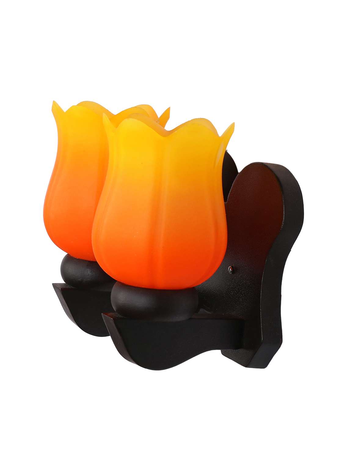 new stylish twins hand decorative colorful glass wall lamp light with royal wooden fitting dn-2wa43 - 15489721 - Standard Image - 2