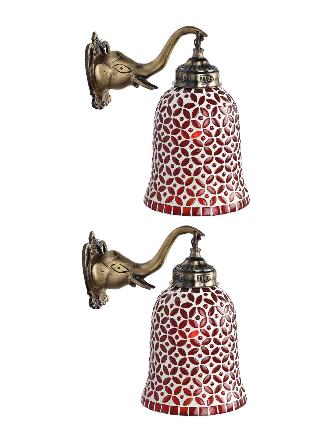 stylish hand decorative colorful glass wall lamp light with elephant shape fitting ( set of two )ew-el85 - 15489822 - Standard Image - 2