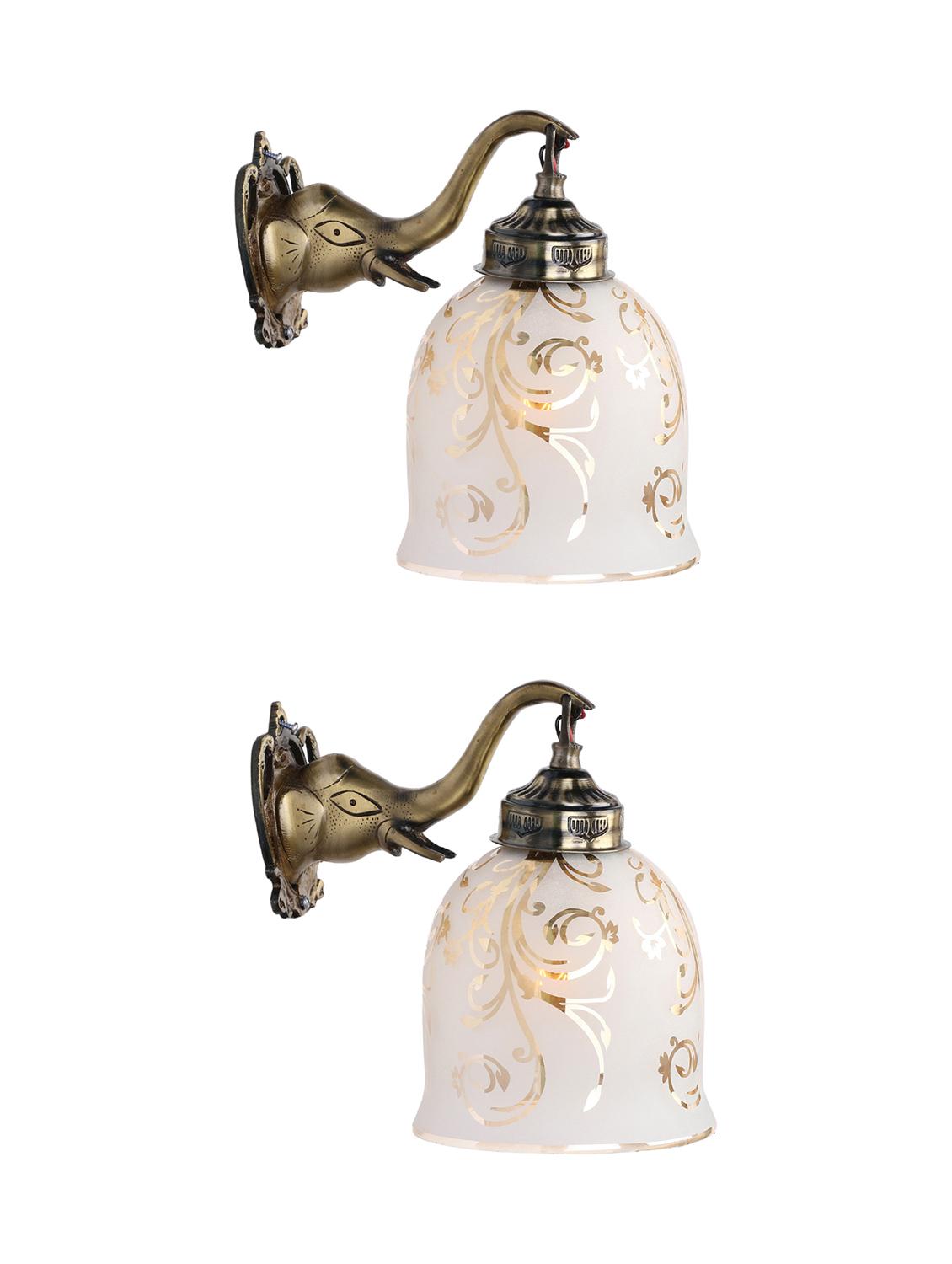 stylish hand decorative colorful glass wall lamp light with elephant shape fitting ( set of two )ew-el88 - 15489825 - Standard Image - 2