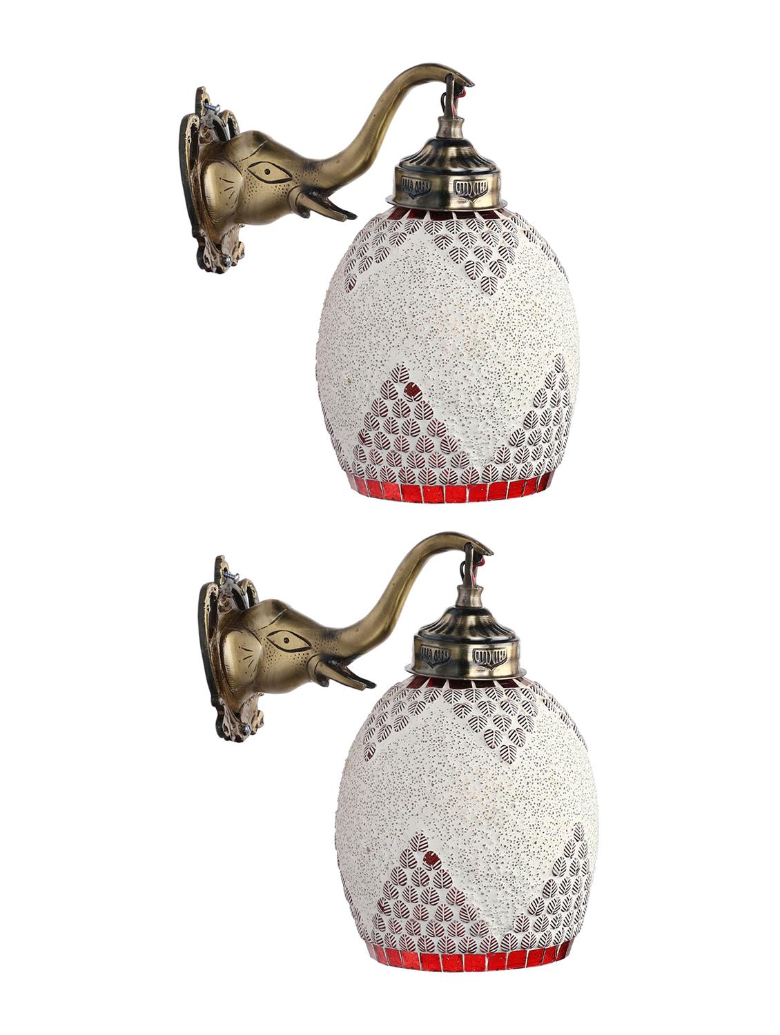 stylish hand decorative colorful glass wall lamp light with elephant shape fitting ( set of two )ew-el89 - 15489826 - Standard Image - 2