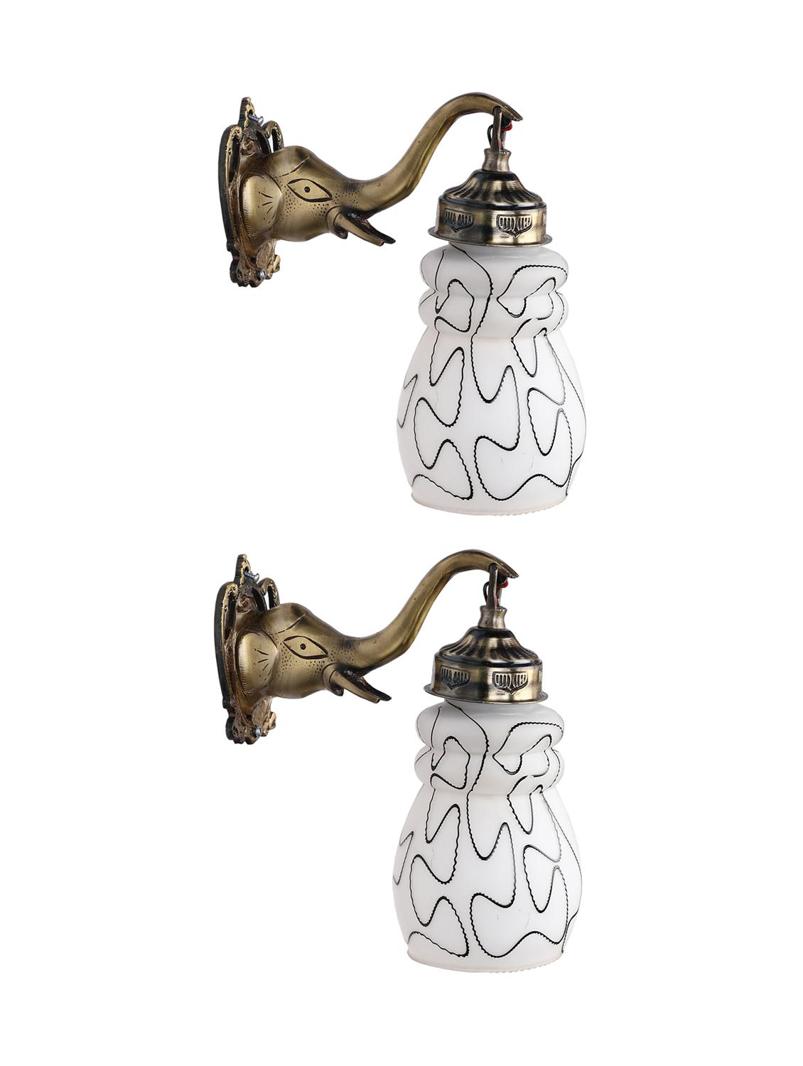 stylish hand decorative colorful glass wall lamp light with elephant shape fitting ( set of two )ew-el93 - 15489830 - Standard Image - 2