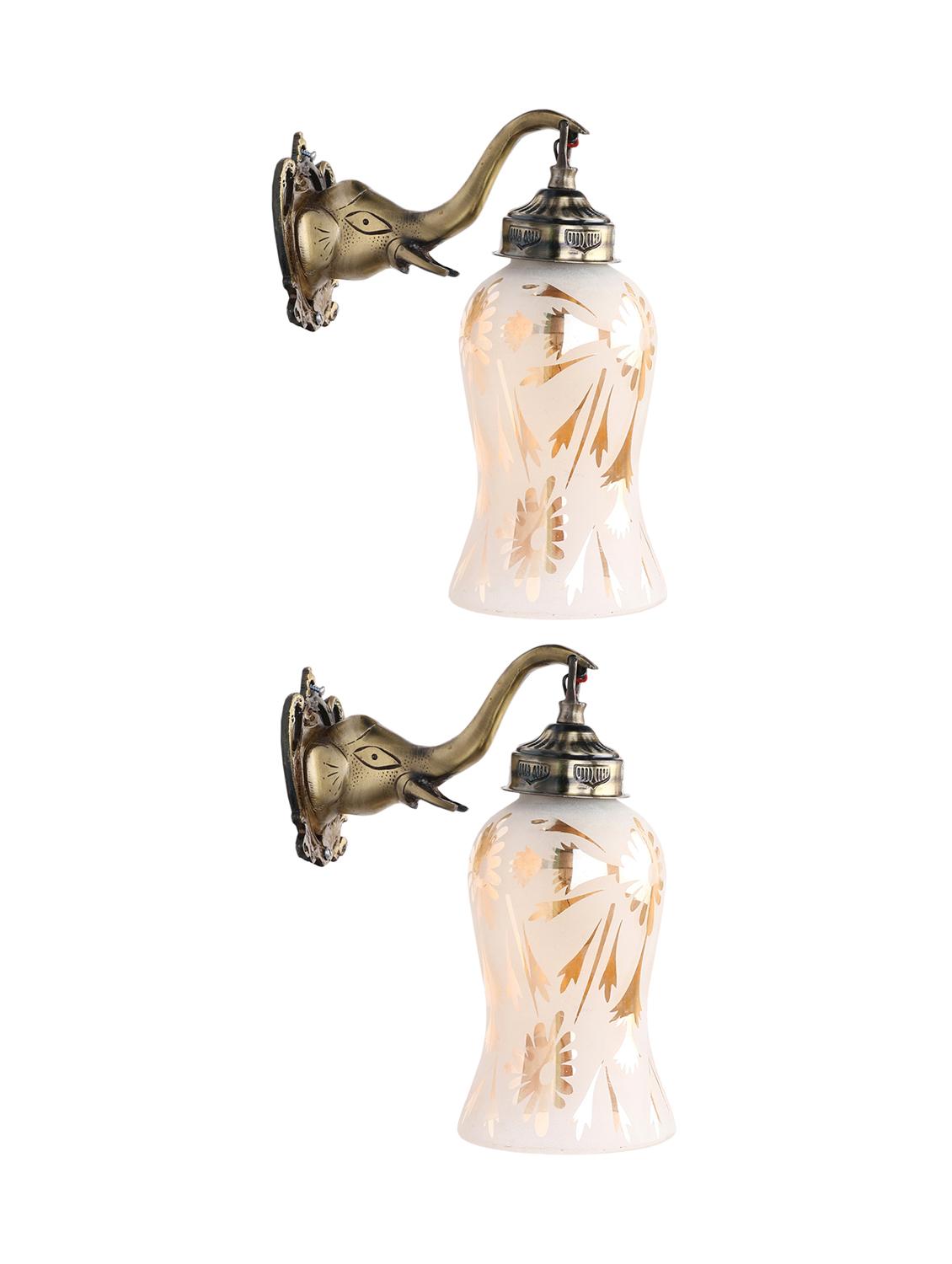 stylish hand decorative colorful glass wall lamp light with elephant shape fitting ( set of two )ew-el95 - 15489832 - Standard Image - 2