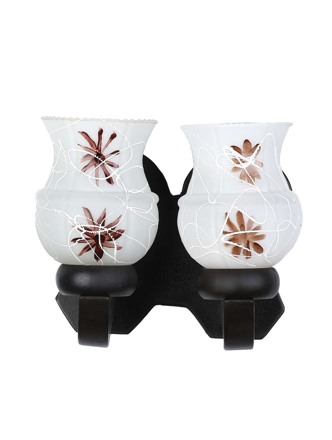 stylish twins hand decorative colorful glass wall lamp light with royal wooden fitting (set of two) dn-2wa117 - 15489836 -  Standard Image - 2