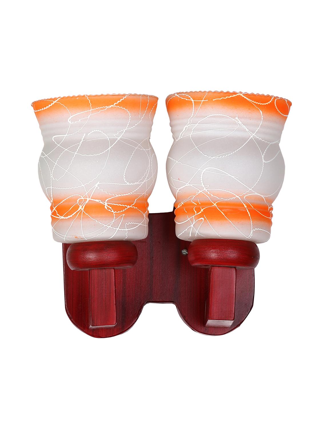 stylish twins hand decorative colorful glass wall lamp light with royal wooden fitting (set of two) dn-2wa162 - 15489880 - Standard Image - 2