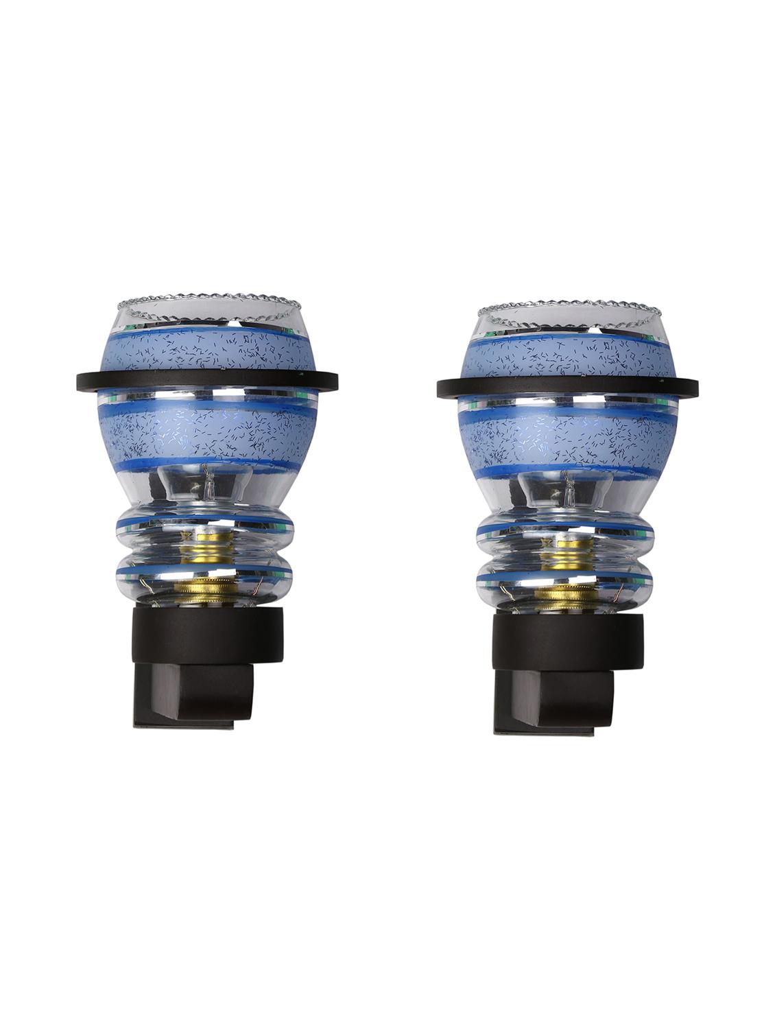 designer hand decorative colorful glass wall lamp light with stylish wooden fitting ( set of four )-el104 - 15489904 - Standard Image - 2