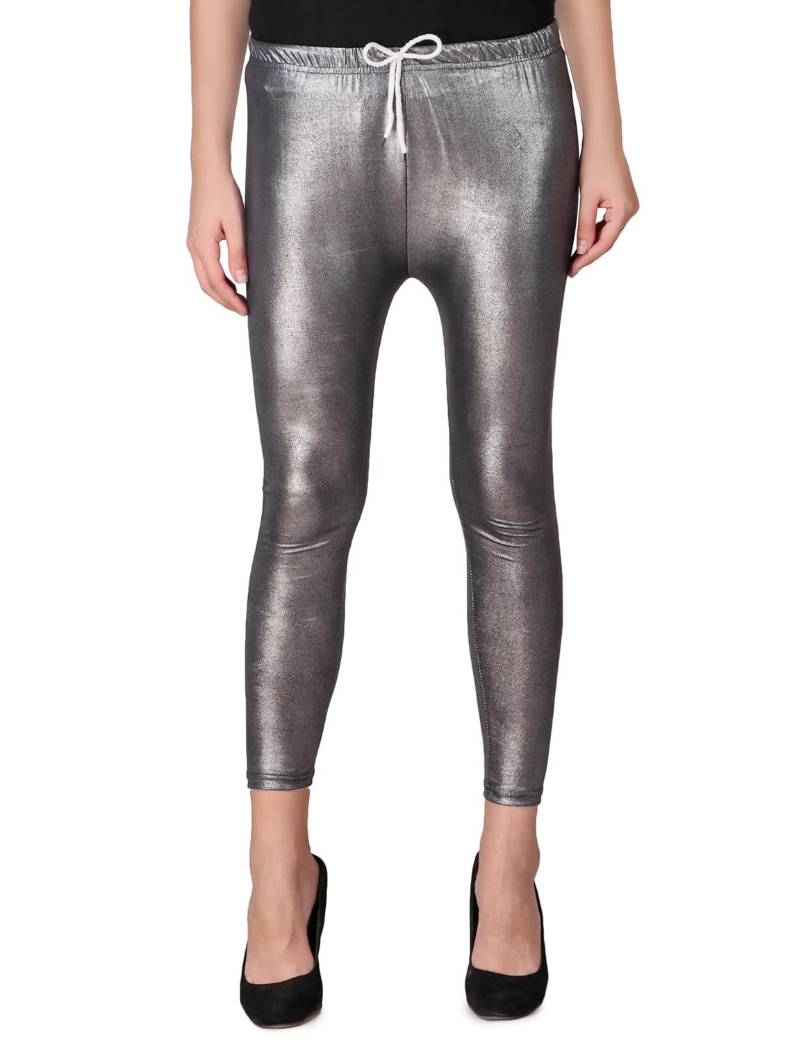 metallic drawstring waist legging - 15493282 - Zoom Image - 0