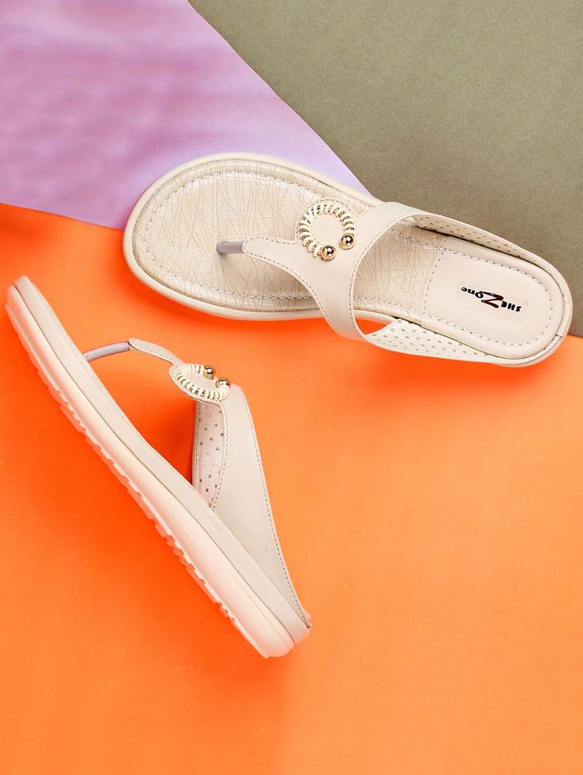 beige toe separator sandals