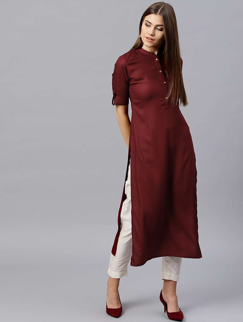 pintucks straight kurta