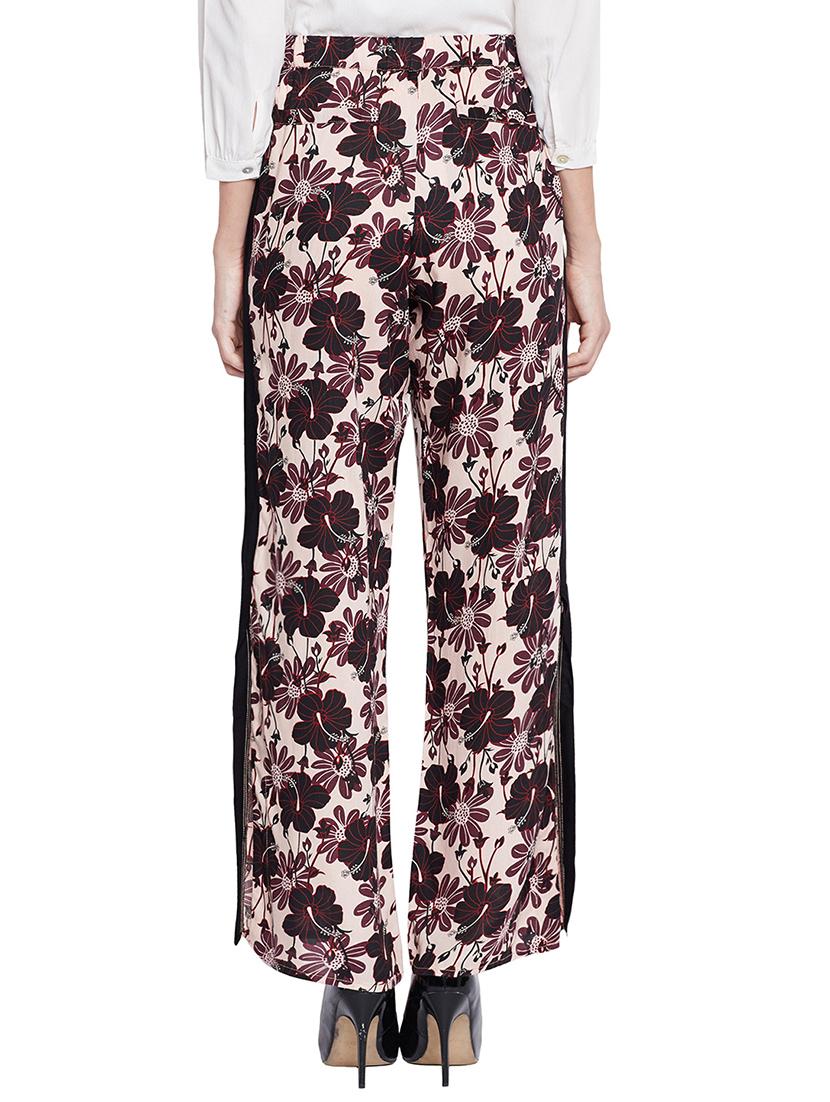 side slit floral wide leg trouser - 15502734 - Standard Image - 2