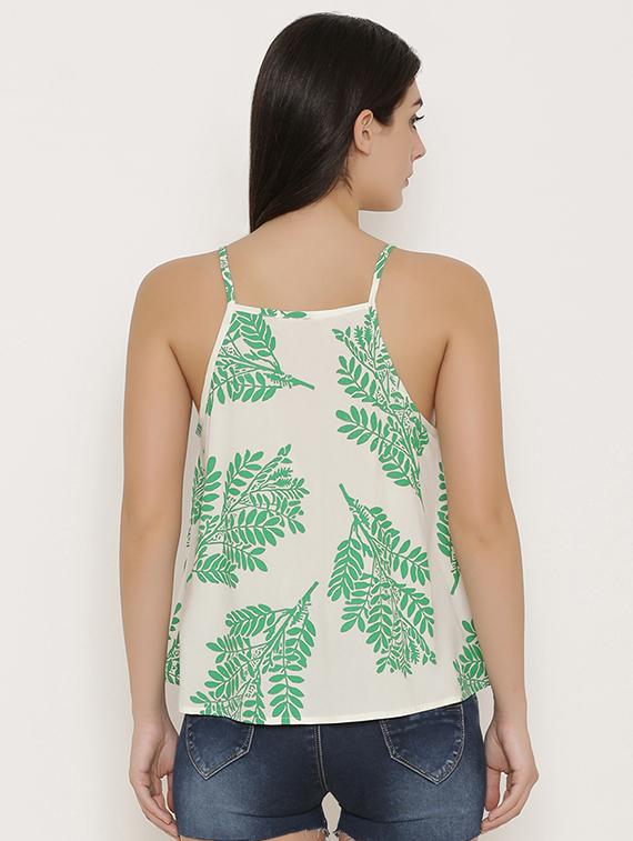 front pleat printed cami top - 15503592 - Standard Image - 2
