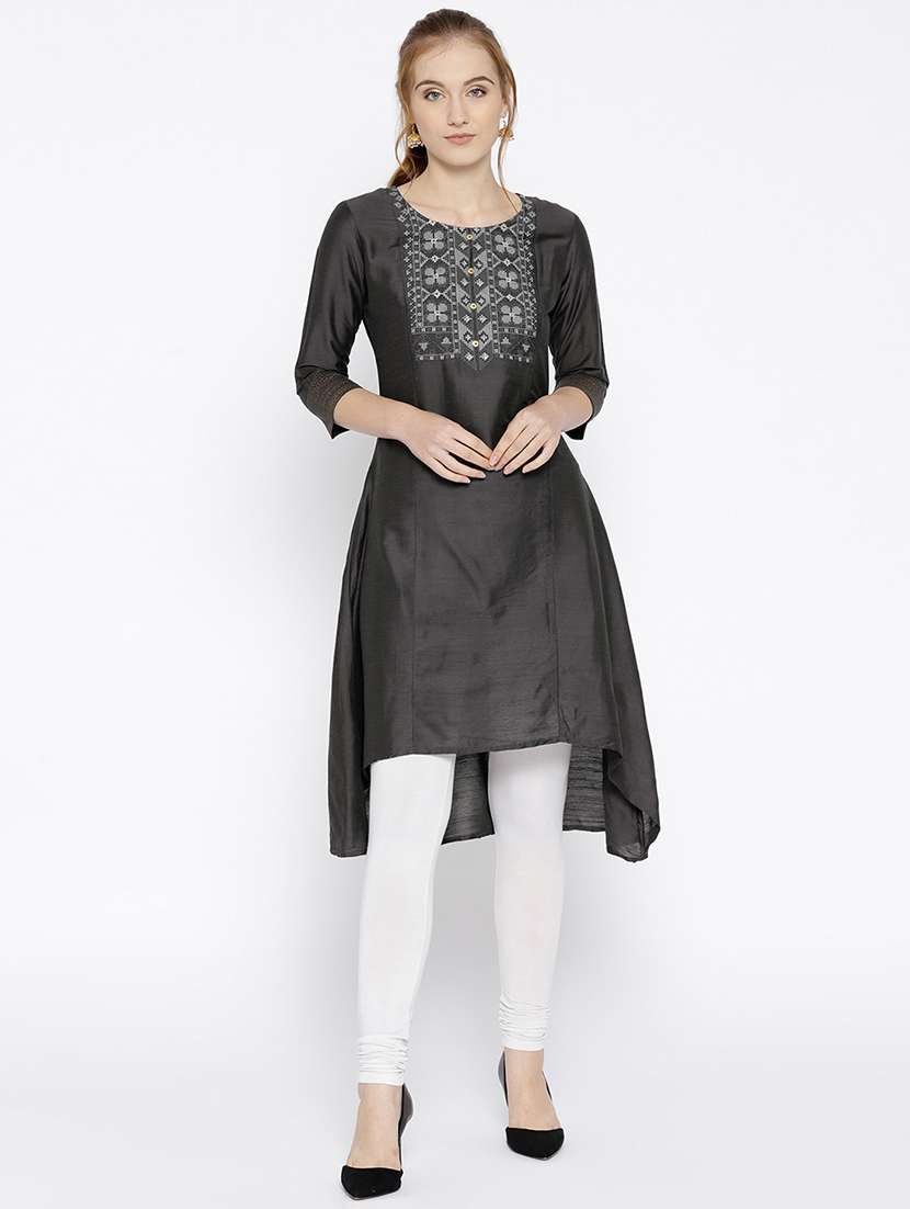embroidered high low kurta