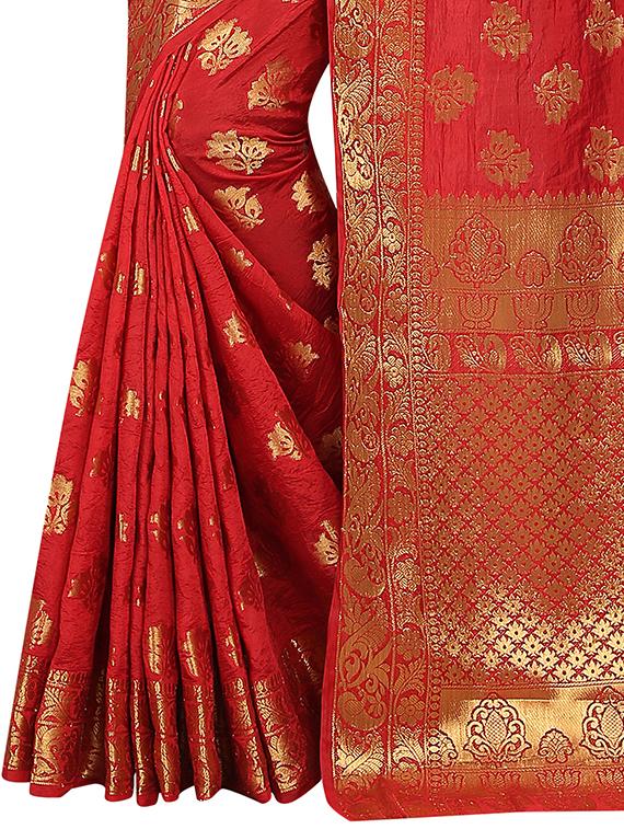 zari jacquard banarasi saree with blouse - 15504137 - Standard Image - 2