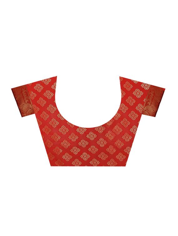 zari weave banarsi saree with blouse - 15504169 - Standard Image - 2