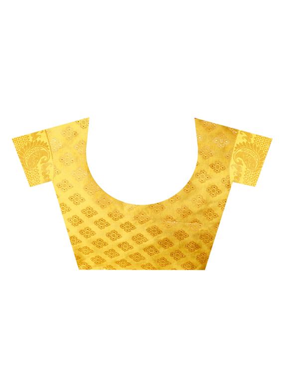 zari weave banarsi saree with blouse - 15504170 - Standard Image - 2