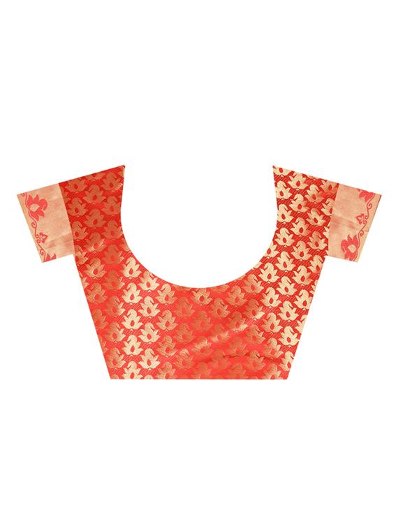 zari weave banarsi saree with blouse - 15504172 - Standard Image - 2