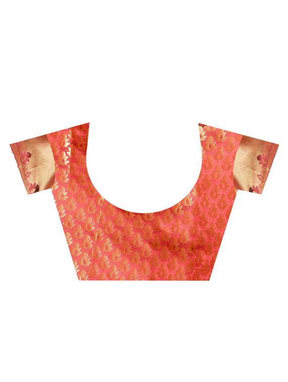 zari weave banarsi saree with blouse - 15504173 - Standard Image - 2