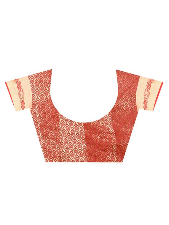 zari weave banarsi saree with blouse - 15504175 - Standard Image - 2