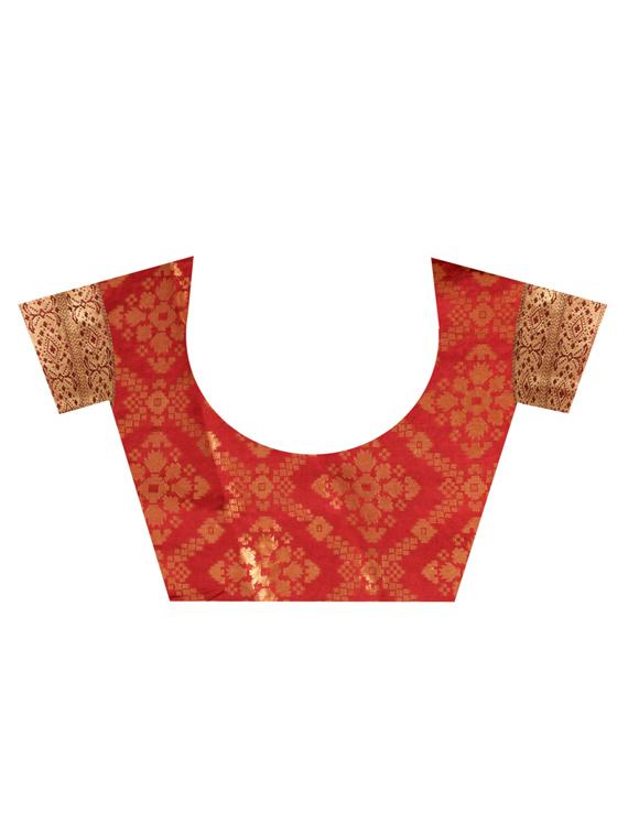 zari weave banarsi saree with blouse - 15504188 - Standard Image - 2