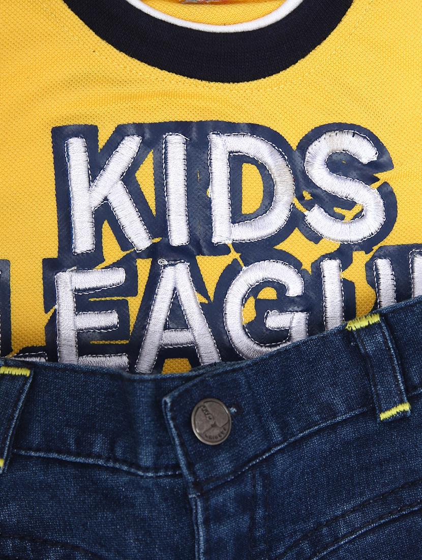 yellow cotton shorts set - 15504503 - Standard Image - 2
