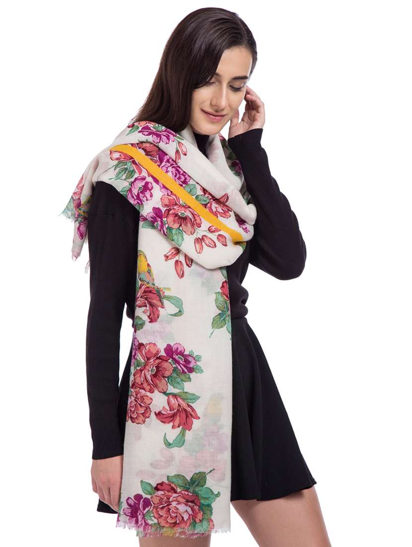 floral woolen shawl