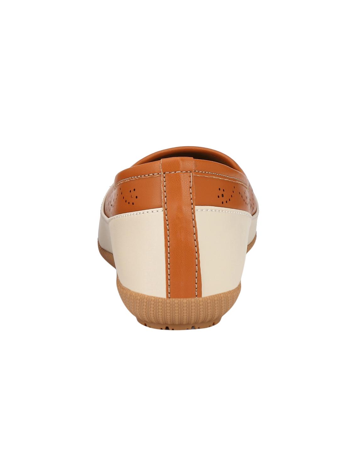 tan leatherette slip on ballerina - 15504998 - Standard Image - 2