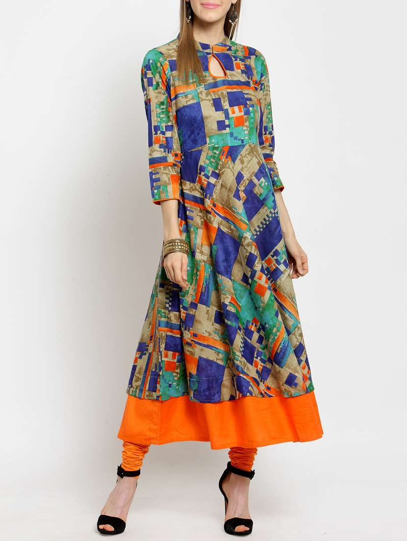 flared abstract kurta