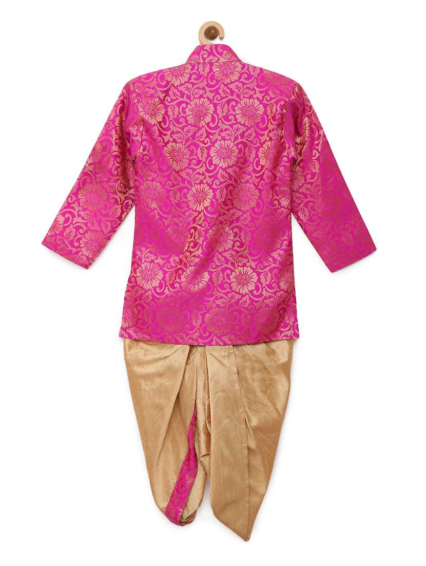 pink cotton blend kurta set - 15505457 - Standard Image - 2