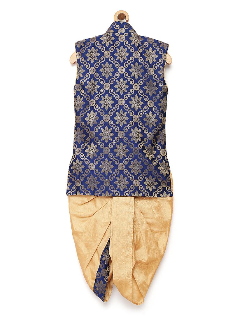 blue cotton blend kurta set - 15505459 - Standard Image - 2