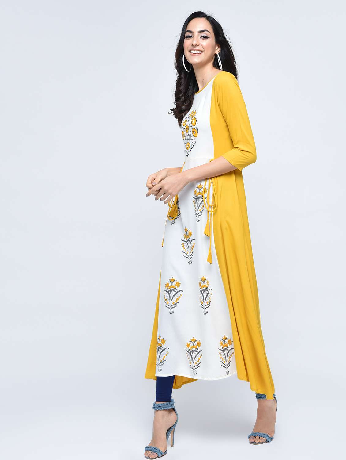 a-line kurta with tassels
