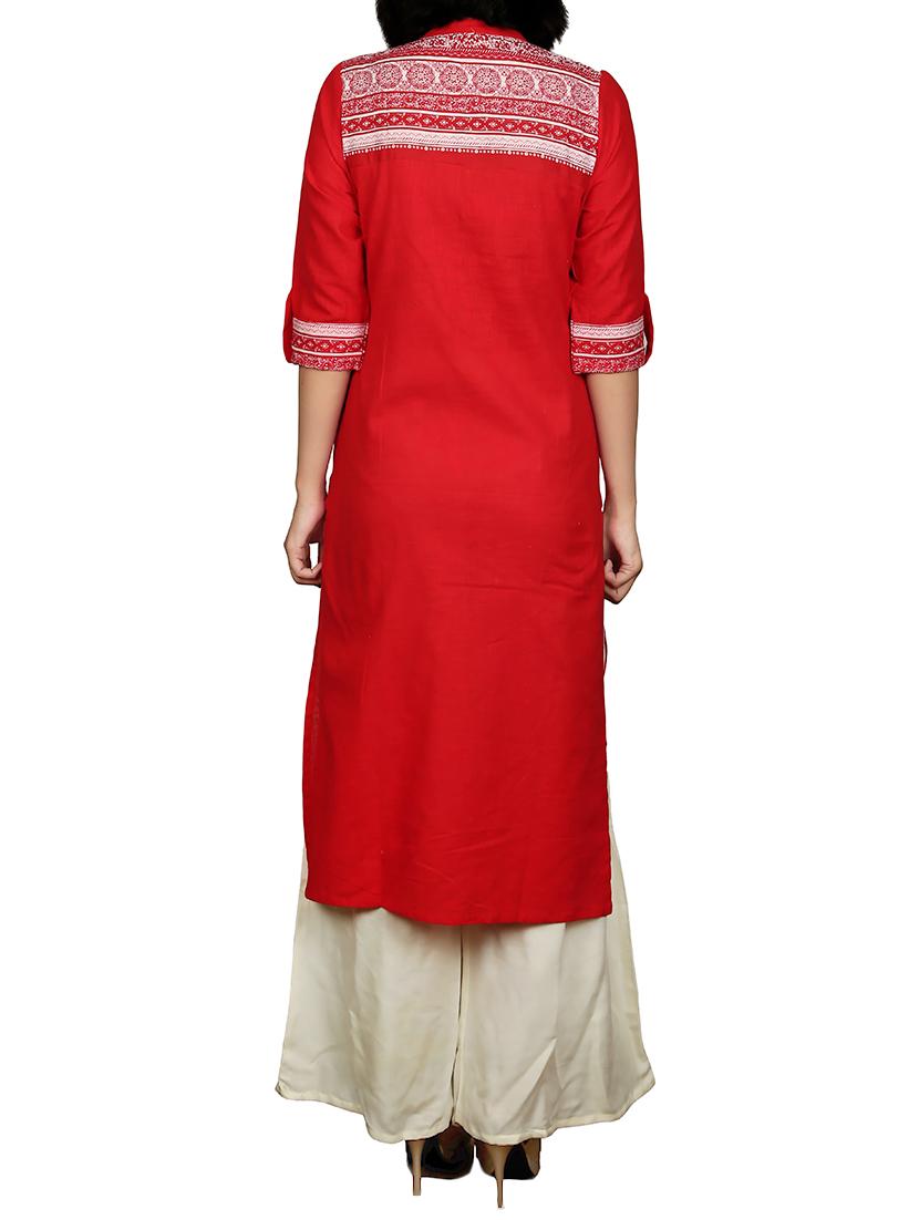 printed straight kurta - 15505638 - Standard Image - 2